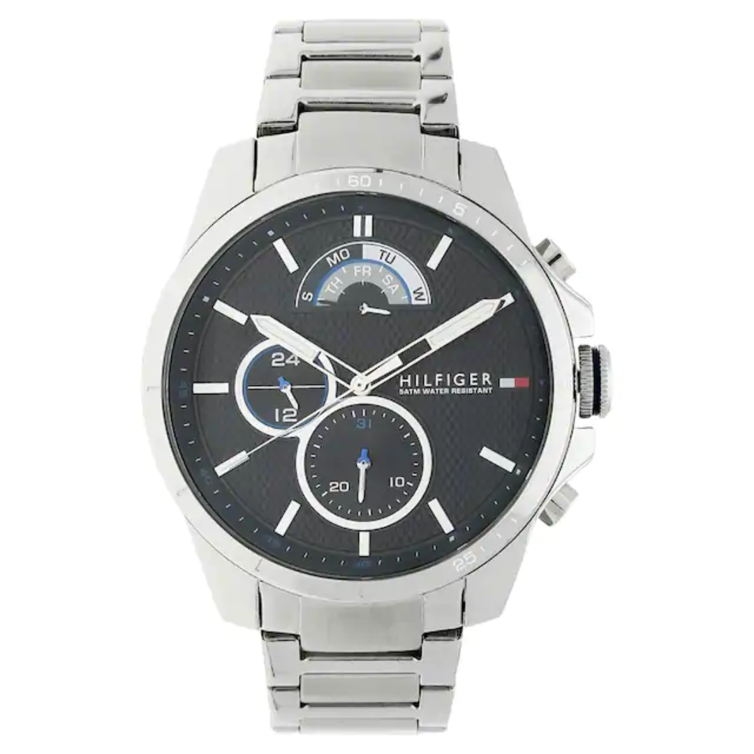 Tommy Hilfiger Blue Dial Silver Stainless Steel Strap Watch 1791348