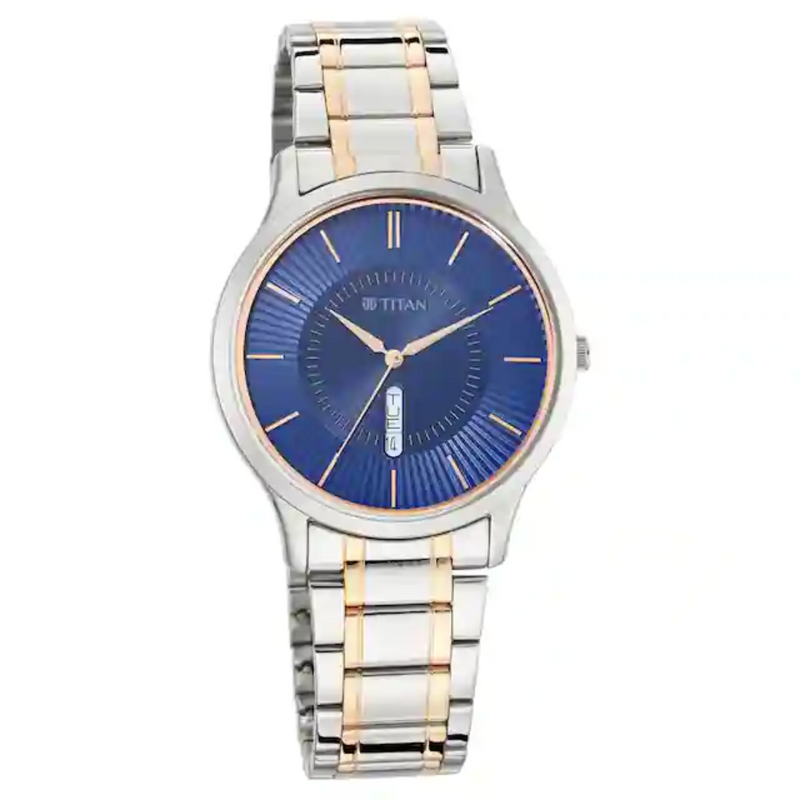 Titan Lagan - Blue Dial Metal Strap NP1845KM01 (DK550) - KRISHNA WATCH COMPANY