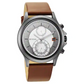 Workwear Silver Dial Brown Leather Strap Watch NP1870QL01