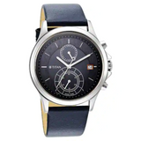 Titan Workwear Blue Dial Blue Leather Strap Watch - 1870SL01 - KRISHNA WATCH COMPANY