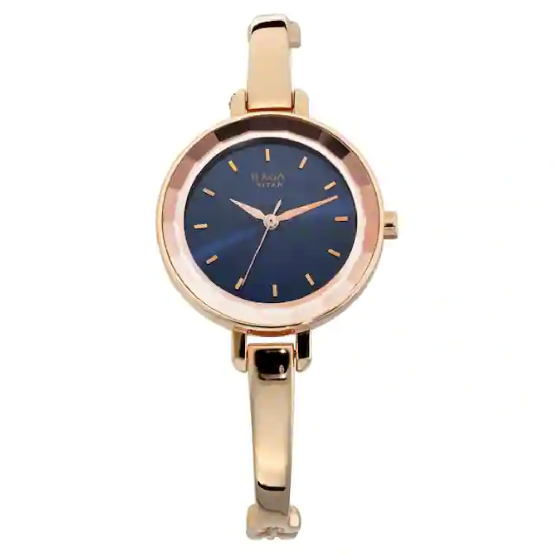 Titan Raga Blue Dial Metal Strap Watch  2575WM02