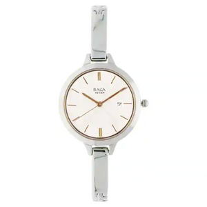 Titan Raga Viva Silver Dial Metal Strap Watch NN2578SM02 - KRISHNA WATCH COMPANY
