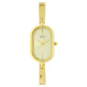 Titan Raga Viva Champagne Dial Metal Strap Watch NP2577YM01 - KRISHNA WATCH COMPANY