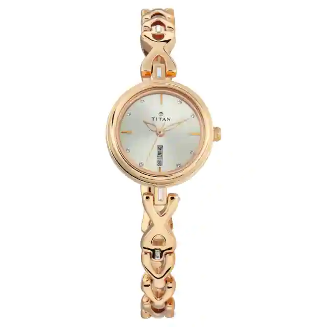 Titan Silver Dial Metal Strap Watch - 2601WM01