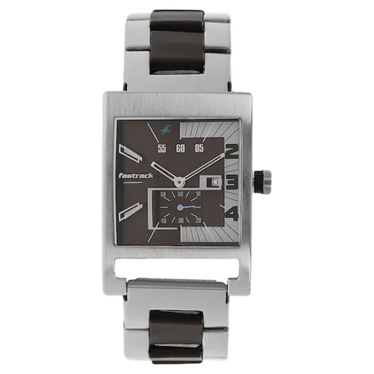 Fastrack BROWN DIAL TWO TONED STAINLESS STEEL STRAP WATCH NP1478SM02 (J952)