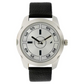 SILVER DIAL BLACK LEATHER STRAP WATCH NP3123SL01