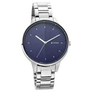 Titan Workwear Watch with Blue Dial Metal Strap NP2648SM01 (DK774) - KRISHNA WATCH COMPANY