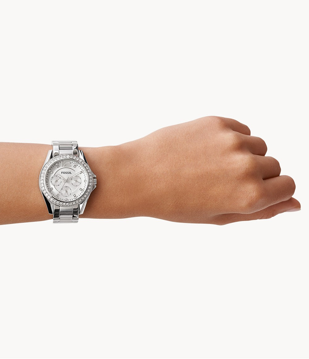Riley Multifunction Stainless Steel Watch ES3202