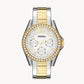 FOSSIL Riley Multifunction Two-Tone Stainless Steel Watch ES3204