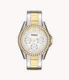 FOSSIL Riley Multifunction Two-Tone Stainless Steel Watch ES3204 - KRISHNA WATCH COMPANY