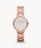 FOSSIL Virginia Rose-Tone Stainless Steel Watch - ES3284