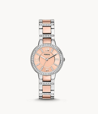 FOSSIL Virginia Two-Tone Stainless Steel Watch ES3405 - KRISHNA WATCH COMPANY