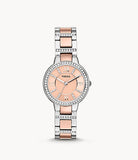 FOSSIL Virginia Two-Tone Stainless Steel Watch ES3405 - KRISHNA WATCH COMPANY