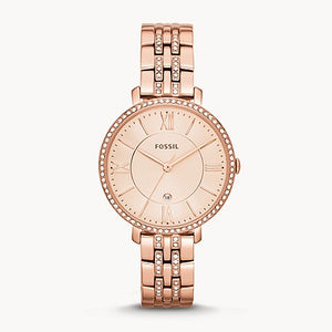 Fossil Jacqueline Rose-Tone Stainless Steel Watch - ES3546 - KRISHNA WATCH COMPANY