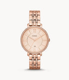 Fossil Jacqueline Rose-Tone Stainless Steel Watch - ES3546