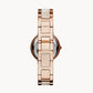 FOSSIL Virginia Rose-Tone &amp; Horn Acetate Watch ES3716