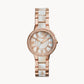 FOSSIL Virginia Rose-Tone &amp; Horn Acetate Watch ES3716