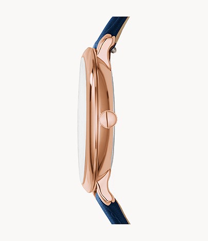 FOSSIL Jacqueline Navy Leather Watch ES3843