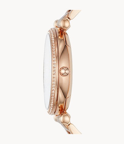 Carlie Three-Hand Rose Gold-Tone Stainless Steel Watch  ES4301