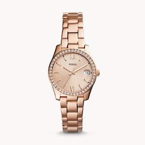 FOSSIL Scarlette Three-Hand Date Rose-Gold-Tone Watch - ES4318 - KRISHNA WATCH COMPANY