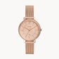 Jacqueline Three-Hand Date Rose Gold-Tone Stainless Steel Watch  ES4628