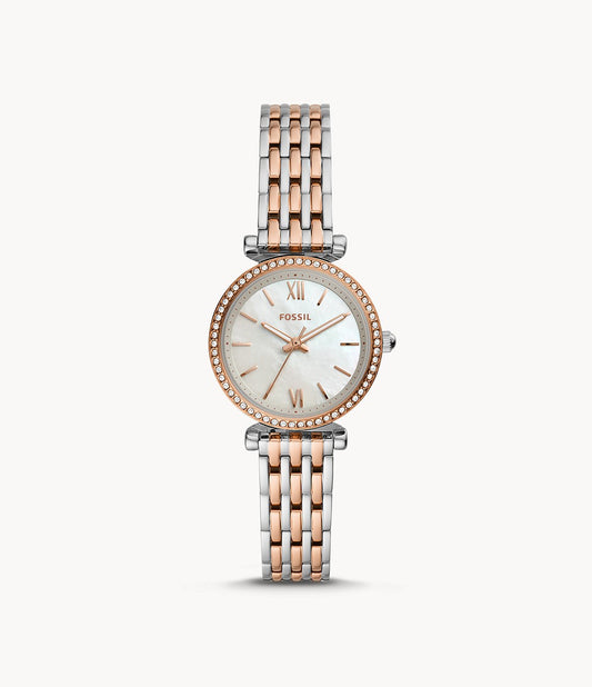 FOSSIL Carlie Mini Three-Hand Two-Tone Stainless Steel Watch ES4649