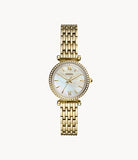 FOSSIL Carlie Mini Three-Hand Gold-Tone Stainless-Steel Watch ES4735