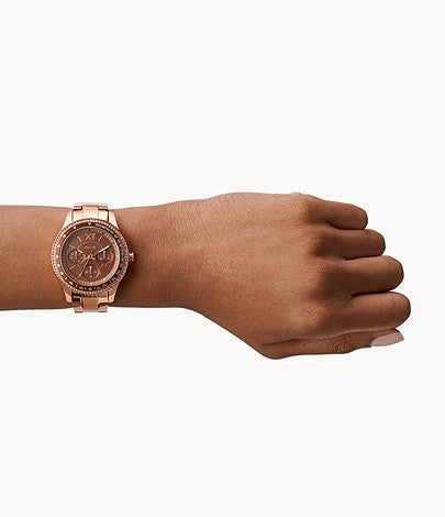 FOSSIL Stella Sport Multifunction Rose Gold-tone Stainless Steel Watch  ES5109