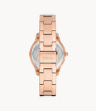 FOSSIL Stella Three-Hand Date Rose Gold-Tone Stainless Steel Watch ES5131