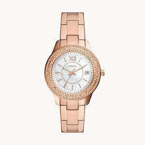 FOSSIL Stella Three-Hand Date Rose Gold-Tone Watch - ES5131 - KRISHNA WATCH COMPANY