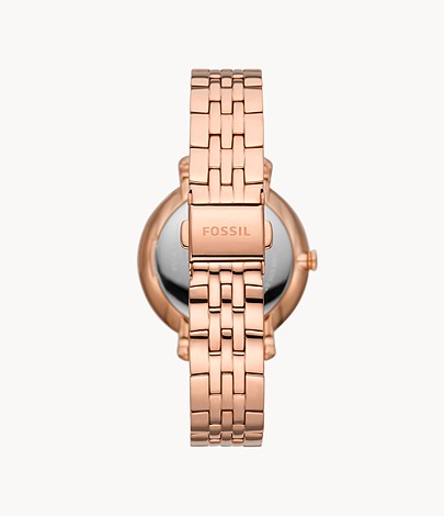 Jacqueline Sun Moon Multifunction Rose Gold-Tone Stainless Steel Watch ES5165
