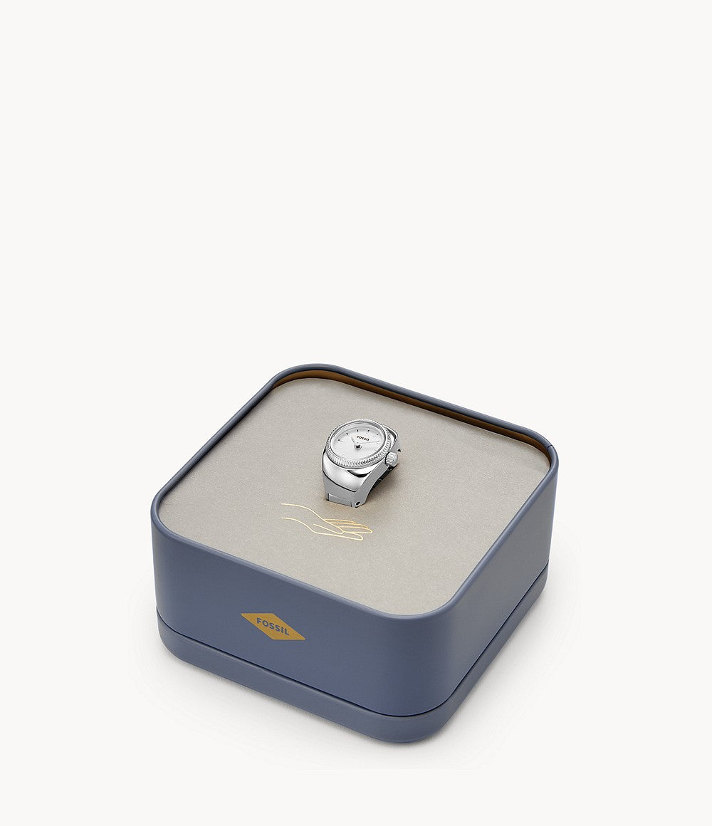 FOSSIL Watch Ring Two-Hand Stainless Steel ES5245