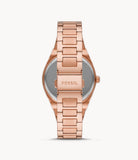 FOSSIL Scarlette Three-Hand Date Rose Gold-Tone Stainless Steel Watch ES5258 - KRISHNA WATCH COMPANY