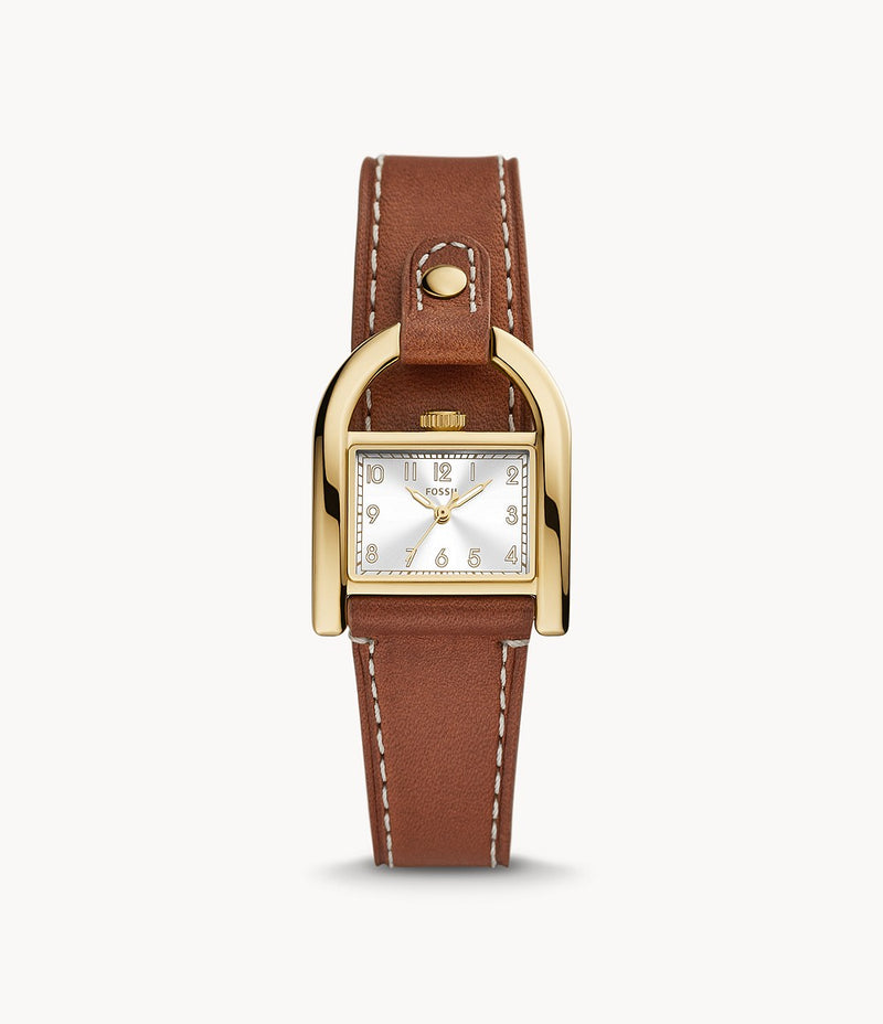 Harwell Three-Hand Medium Brown Leather Watch ES5264 - KRISHNA WATCH COMPANY
