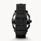 FOSSIL Machine Chronograph Black Silicone Watch FS4487