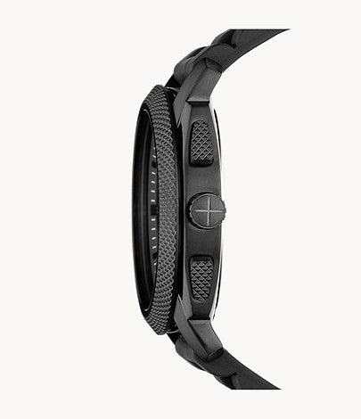 FOSSIL Machine Chronograph Black Silicone Watch FS4487