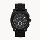 FOSSIL Machine Chronograph Black Silicone Watch FS4487