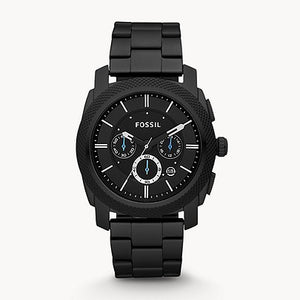 FOSSIL Machine Chronograph Black Stainless Steel Watch - FS4552 - KRISHNA WATCH COMPANY