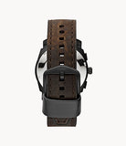 FOSSIL Machine Mid-Size Chronograph Brown Leather Watch FS4656
