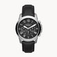 FOSSIL Grant Chronograph Black Leather Watch FS4812