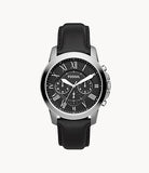 FOSSIL Grant Chronograph Black Leather Watch - FS4812 - KRISHNA WATCH COMPANY