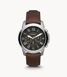 FOSSIL Grant Chronograph Brown Leather Watch - FS4813 - KRISHNA WATCH COMPANY