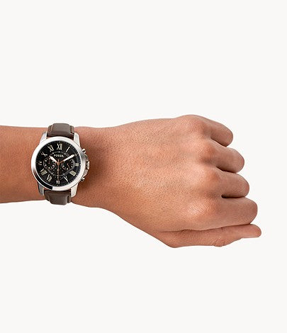 FOSSIL Grant Chronograph Brown Leather Watch - FS4813