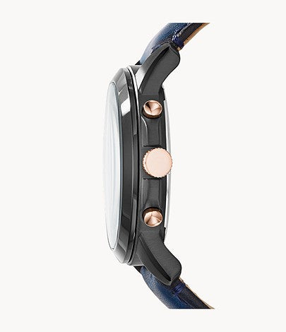 FOSSIL Grant Chronograph Navy Leather Watch FS5061