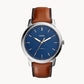 The Minimalist Slim Three-Hand Light Brown Leather Watch FS5304