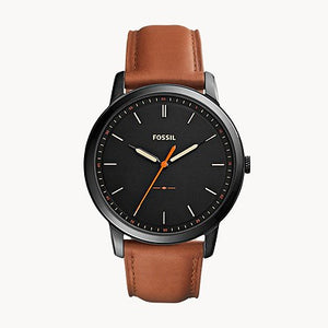 Fossil Minimalist Slim Brown Leather Watch FS5305 - KRISHNA WATCH COMPANY
