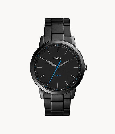 FOSSIL The Minimalist Slim Three-Hand Black Stainless Steel Watch FS5308