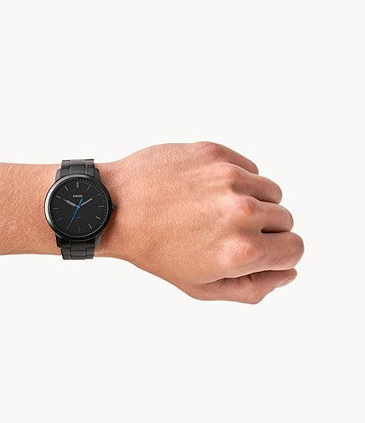 FOSSIL The Minimalist Slim Three-Hand Black Stainless Steel Watch FS5308