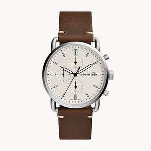 Fossil - The Commuter Chronograph Brown Leather Watch FS5402 - KRISHNA WATCH COMPANY