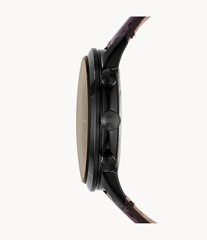 FOSSIL Townsman 44 mm Chronograph Brown Leather Watch FS5437